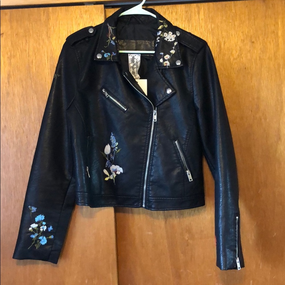 Black leather jacket
